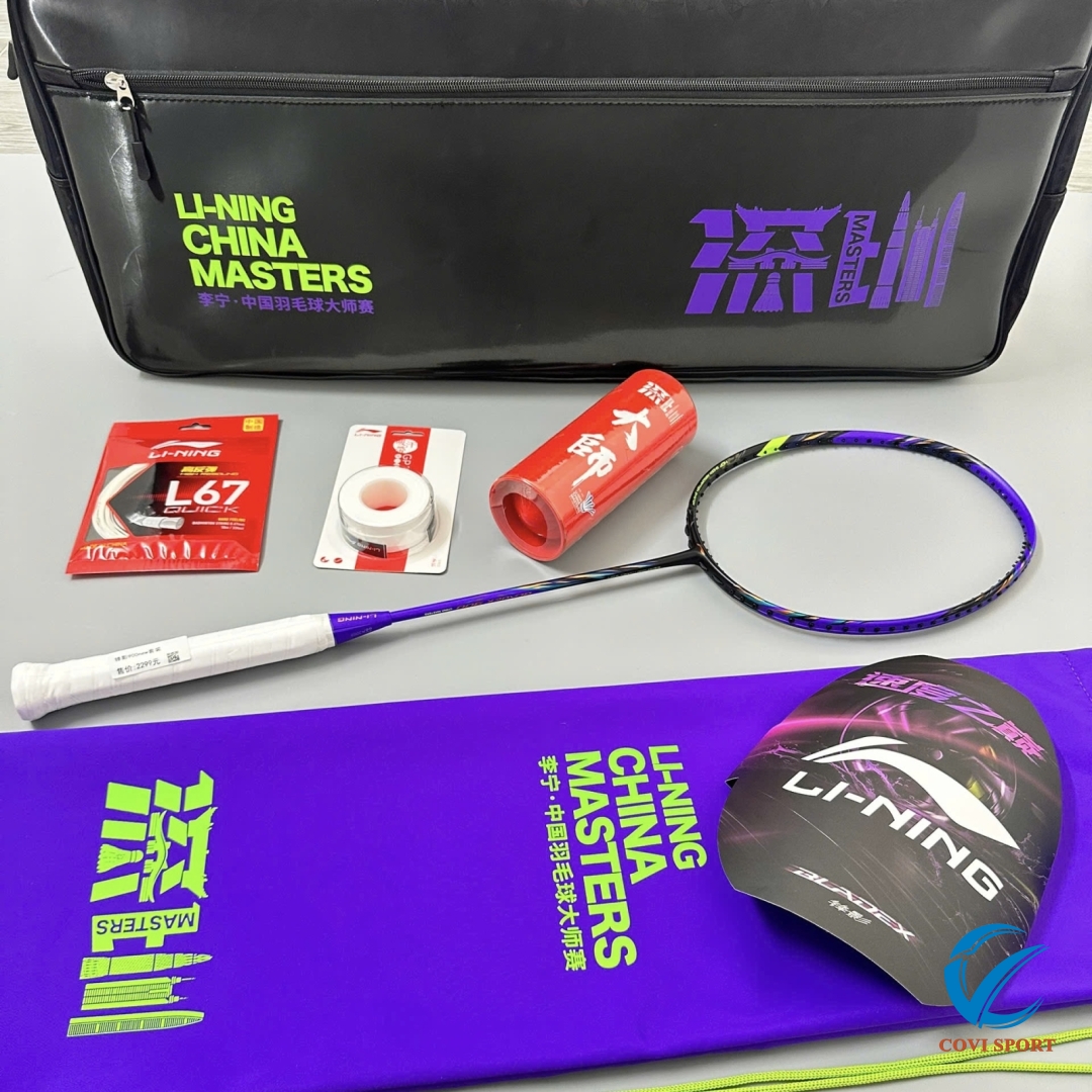 Set Vợt Lining Bladex 900 China Masters 2024 (Tím) Chính Hãng