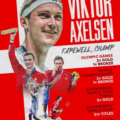 Viktor Axelsen tuyên bố giải nghệ, khép lại một kỷ nguyên cầu lông