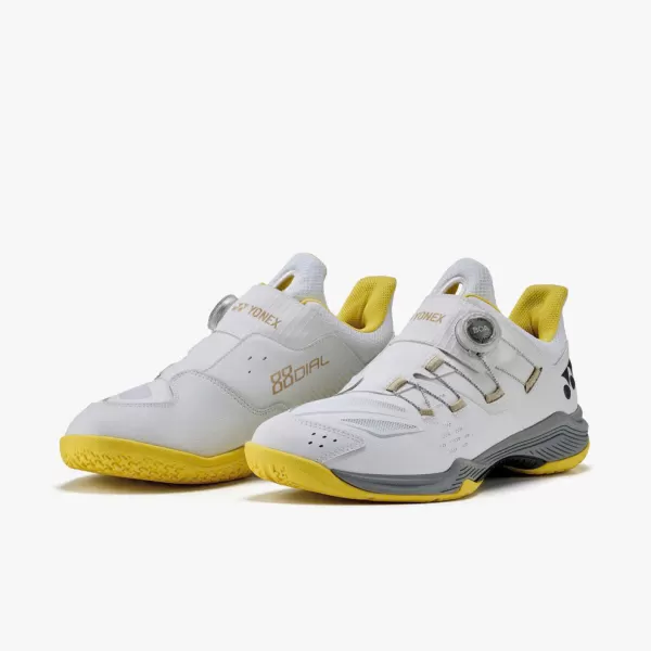 Giày Cầu Lông Yonex Power Cushion 88 Dial 3 (White/Yellow) 2026 Chính Hãng