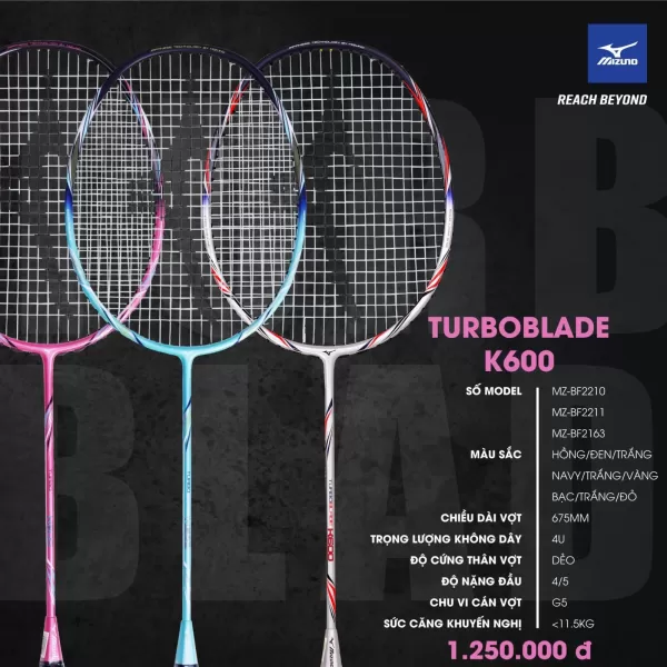 Vợt cầu lông Mizuno K600 Chính Hãng