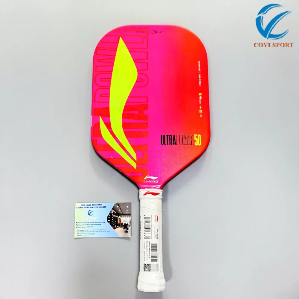 Vợt Pickleball Lining Ultrapower 50 Hồng (16mm) Chính Hãng
