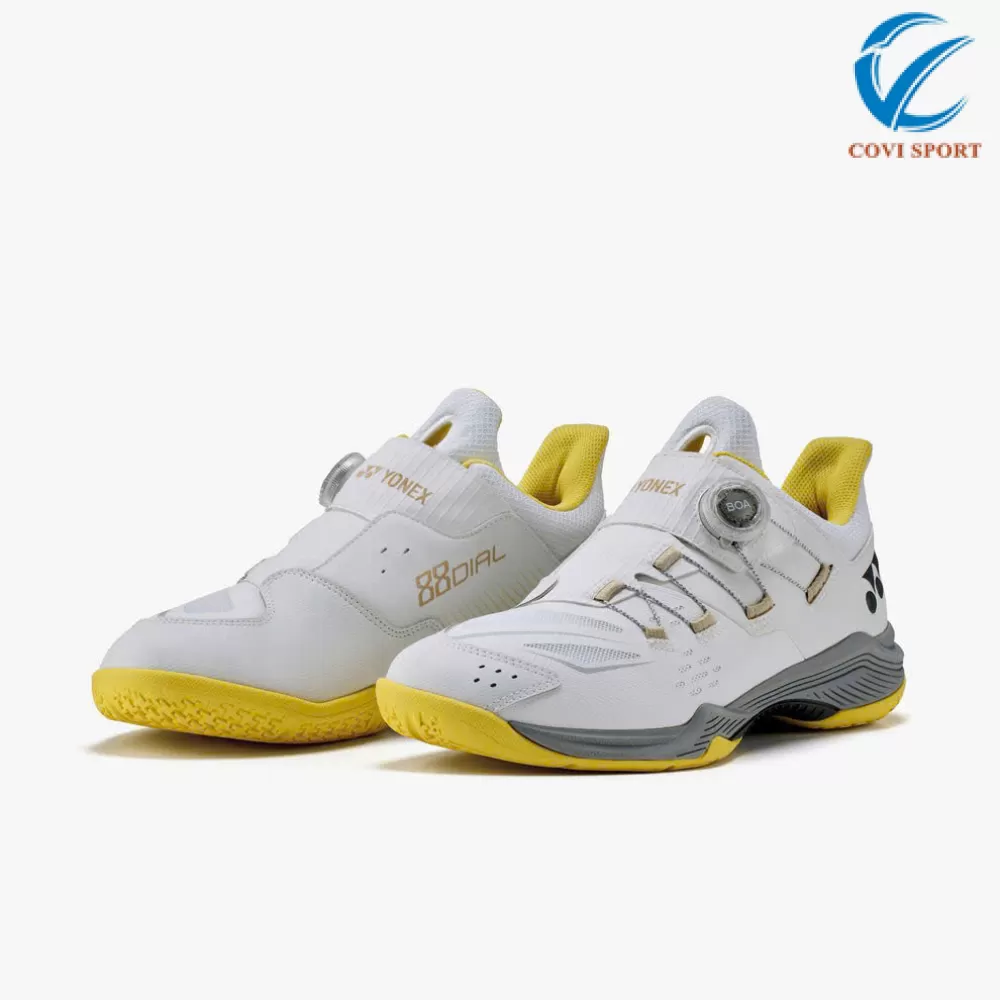 Giày Cầu Lông Yonex Power Cushion 88 Dial 3 (White/Yellow) 2026 Chính Hãng