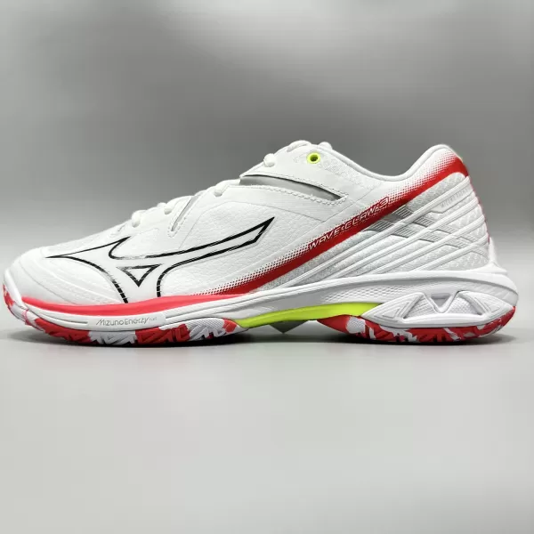 Giày Cầu Lông Mizuno Claw 3 Chính Hãng (Trắng đen đỏ - 71GA244305) New 2024