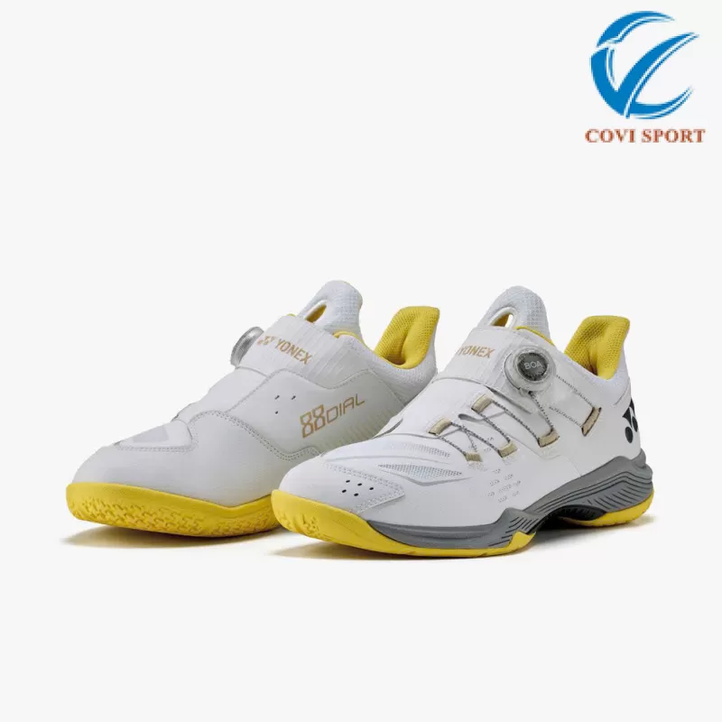 Giày Cầu Lông Yonex Power Cushion 88 Dial 3 (White/Yellow) 2026 Chính Hãng