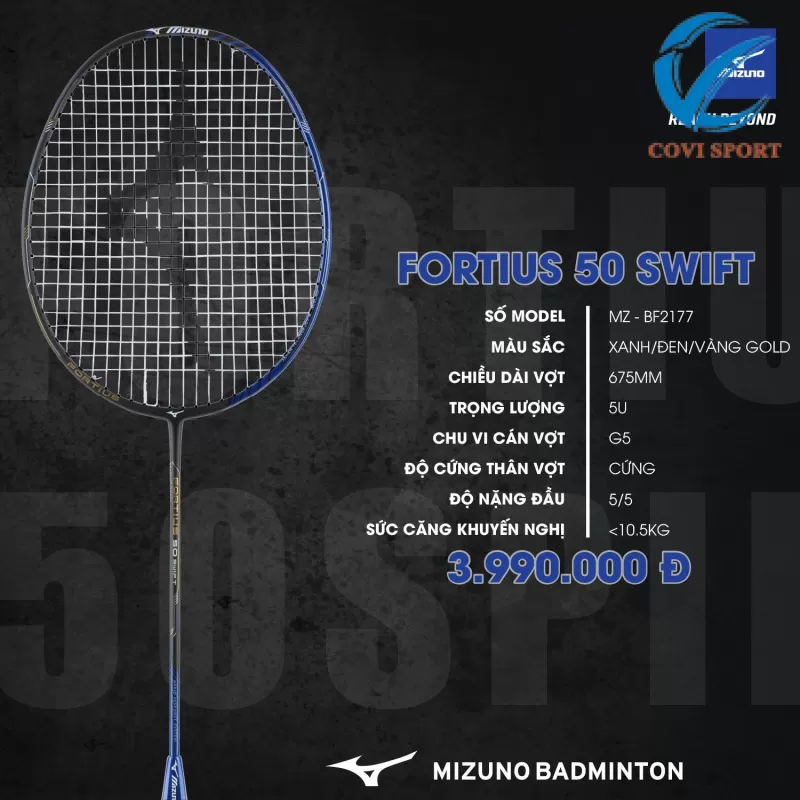 Vợt cầu lông Mizuno FORTIUS 50 SWIFT chính hãng