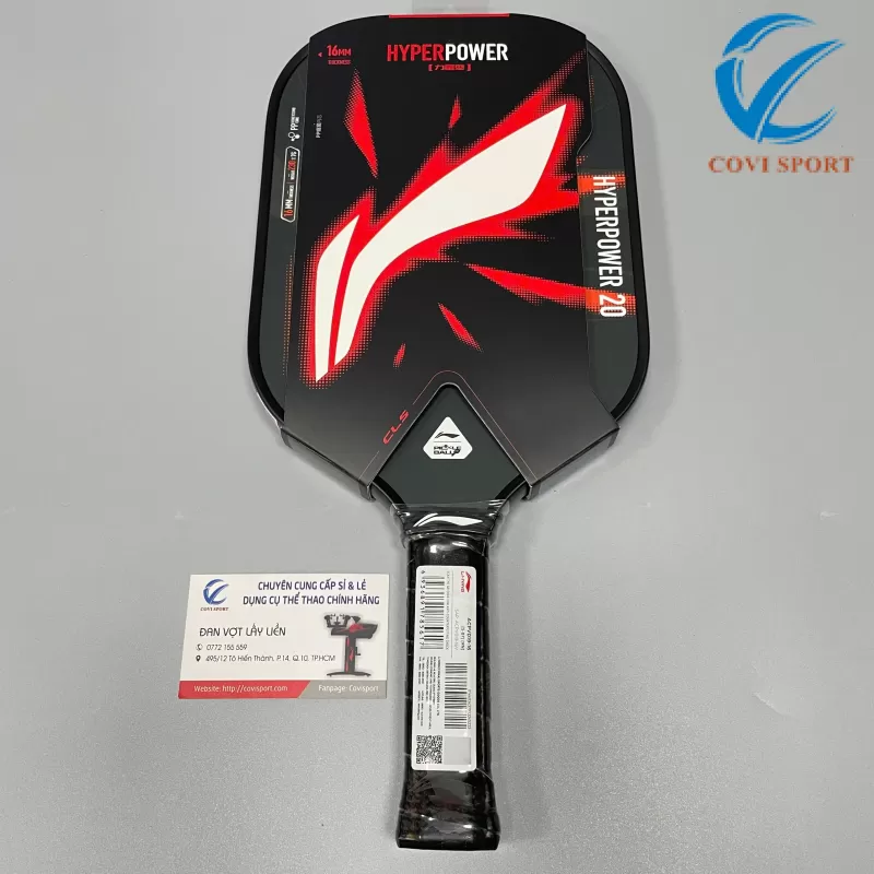 Vợt Pickleball Lining HYPERPOWER 20 Đen Chính Hãng (16mm)