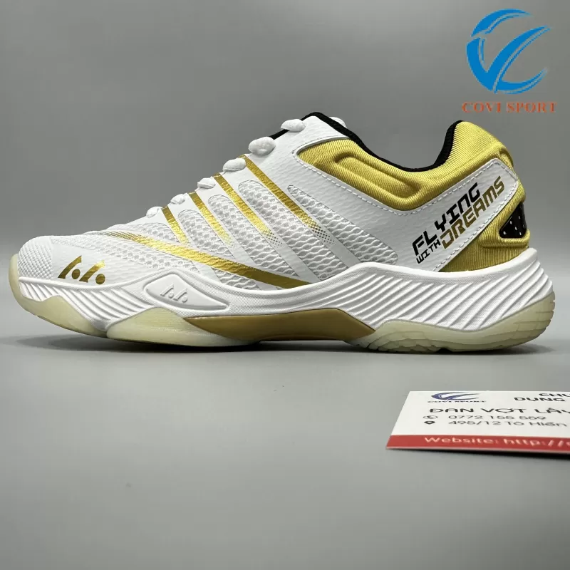 Giày Cầu Lông Lefus L026 Trắng Vàng